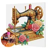 Framed Diamond Painting - Special Shaped - Sewing Machine (25x25cm)