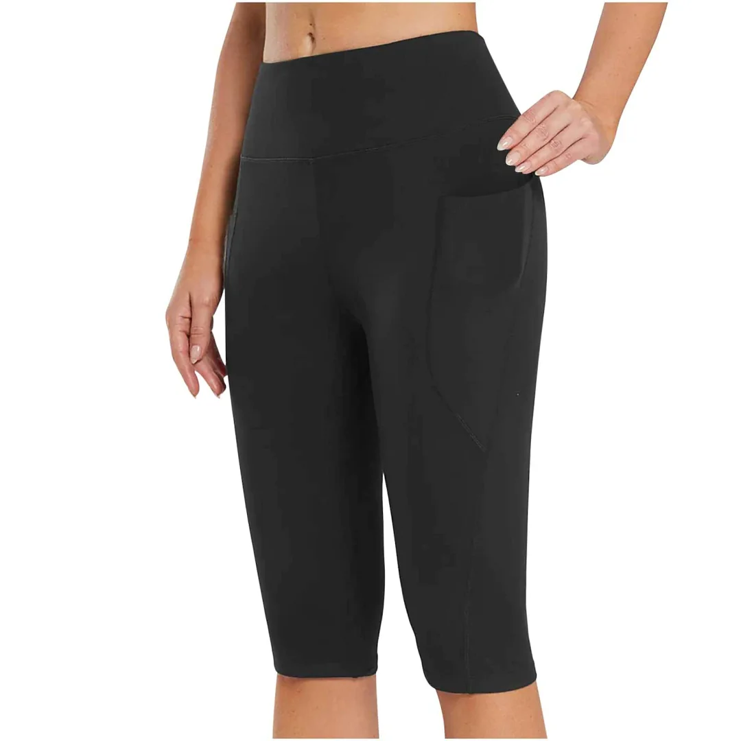 Women's Side Pockets Capri Leggings