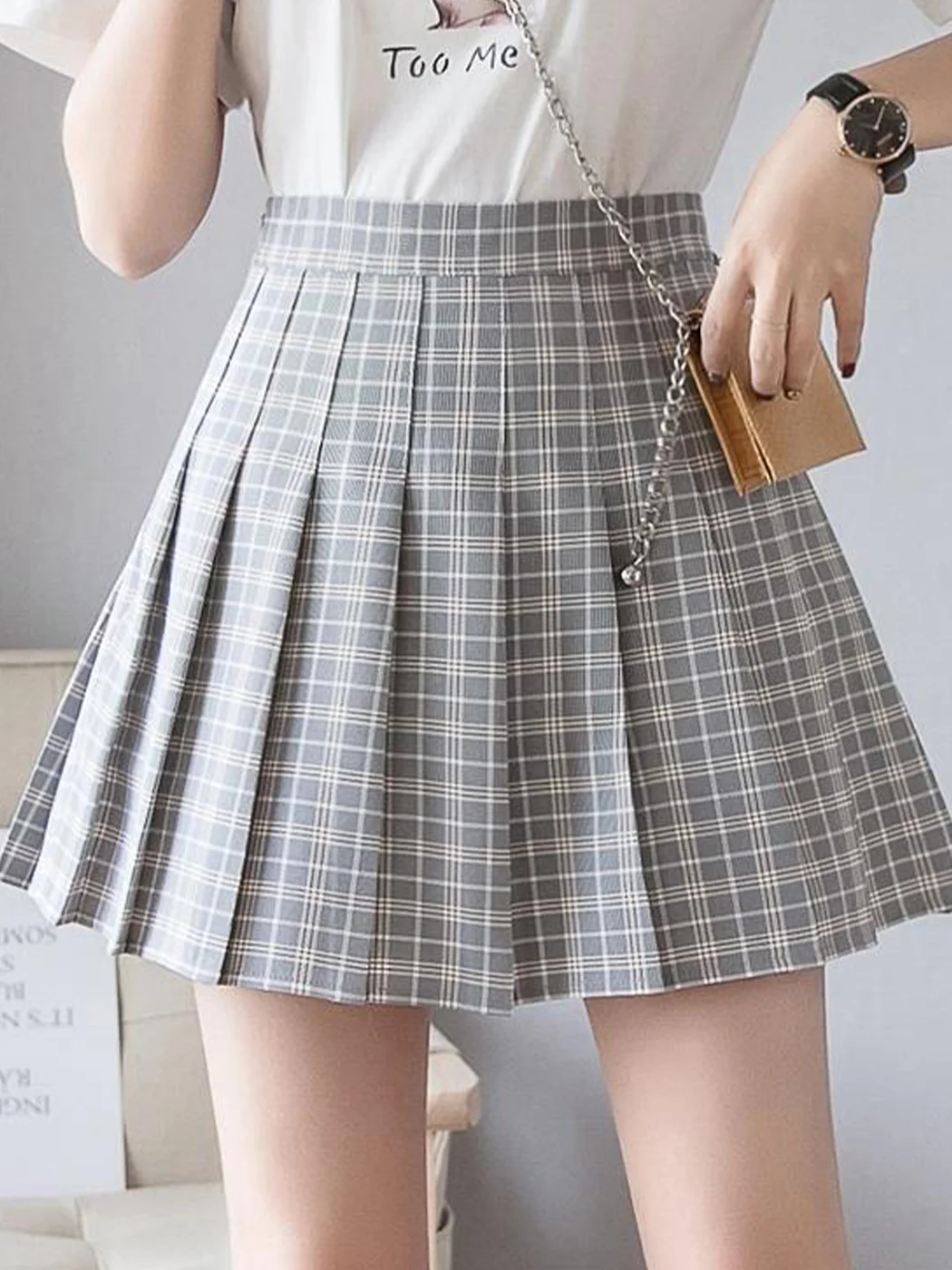 College Checked Pleated Skirt / DarkAcademias /Darkacademias