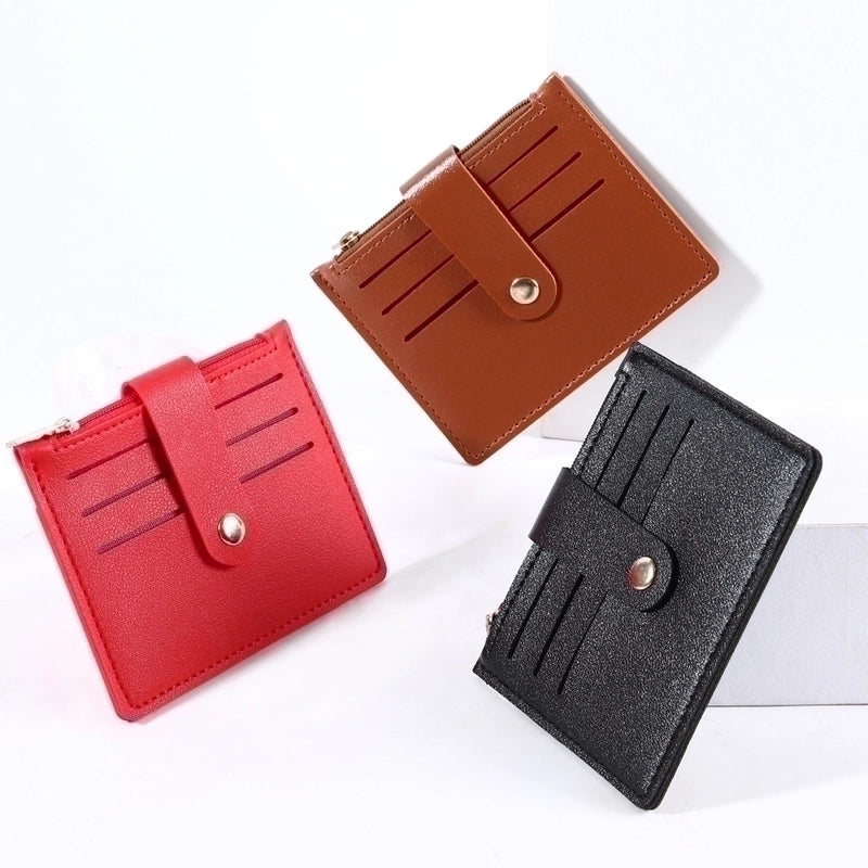 Unisex Solid Color Pvc Open Card Holders