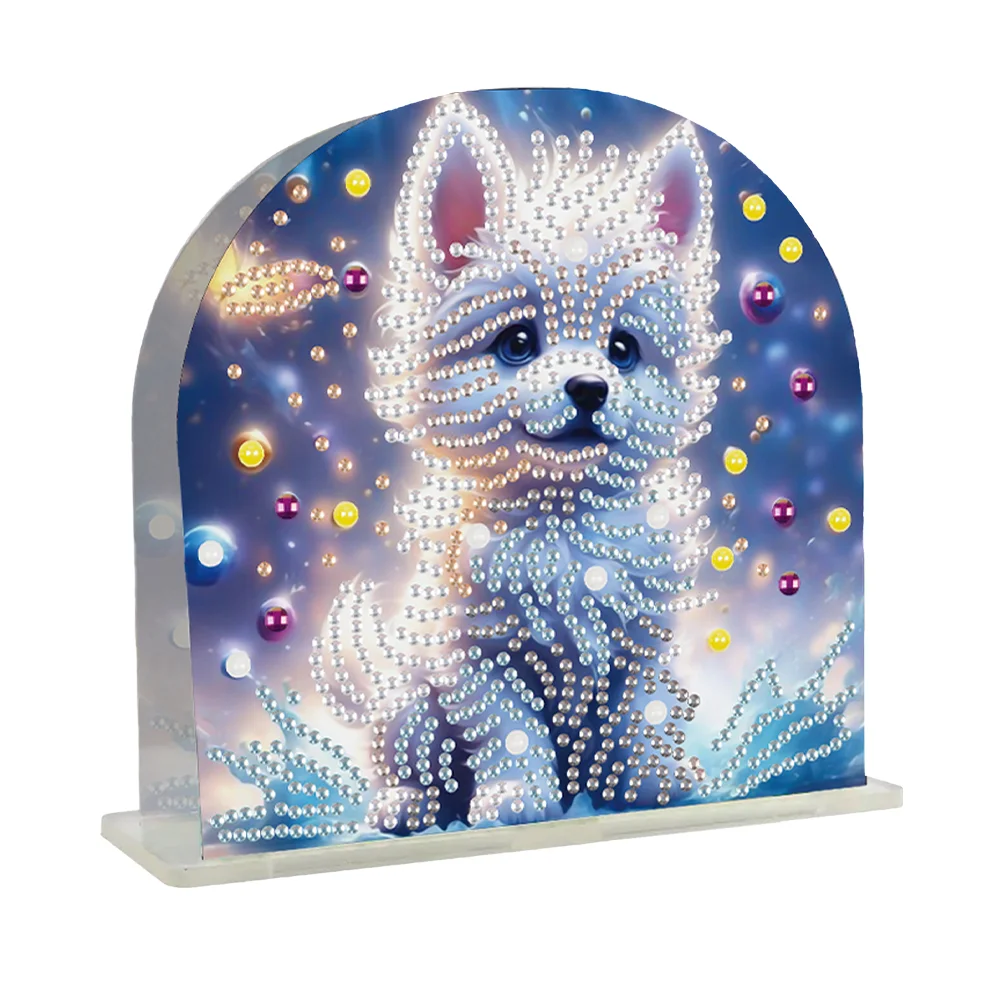 DIY Puppy Acrylic Diamond Painting Napkin Rack Diamond Art Paper Towel Holder