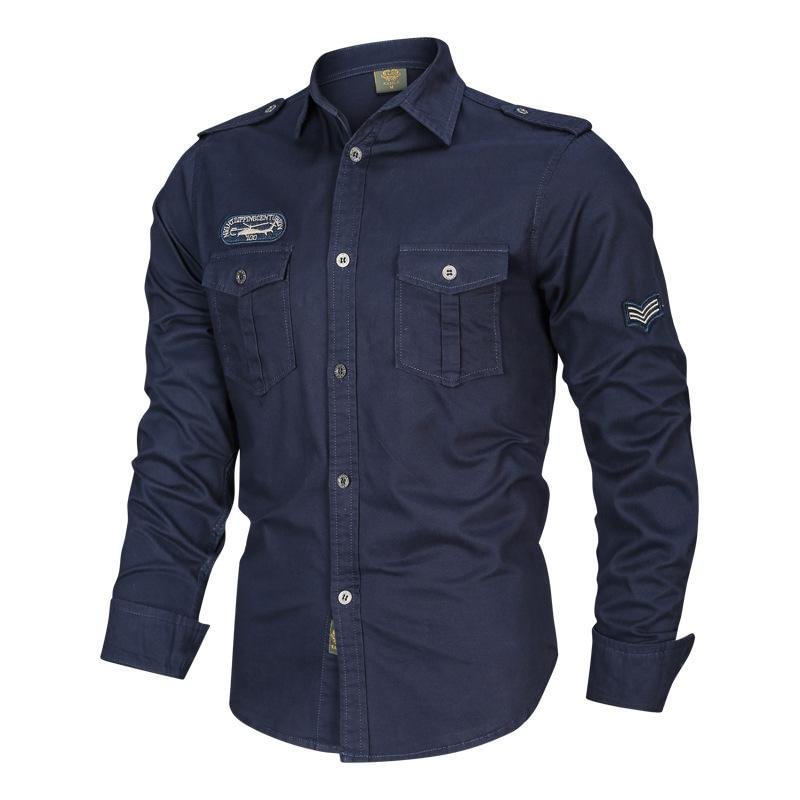 Mens military style casual shirt / [viawink] /