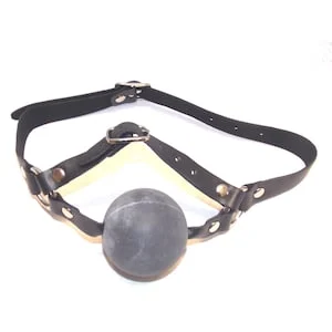 pornhint Pornhint Two Belt Fire Ball Gag Chin Harness Gag Prop 5 cm (373)