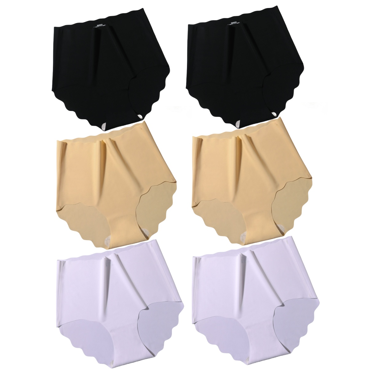 Akayes 6Pcs/set Seamless Panties Women Invisible Briefs Female Underpants Ultra-thin Silky Underwear High Waist Panties Lingerie