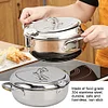 LAST DAY 49% OFF -Stainless Steel Frying Pot with Thermometer and Oil Drip Drainer Rack