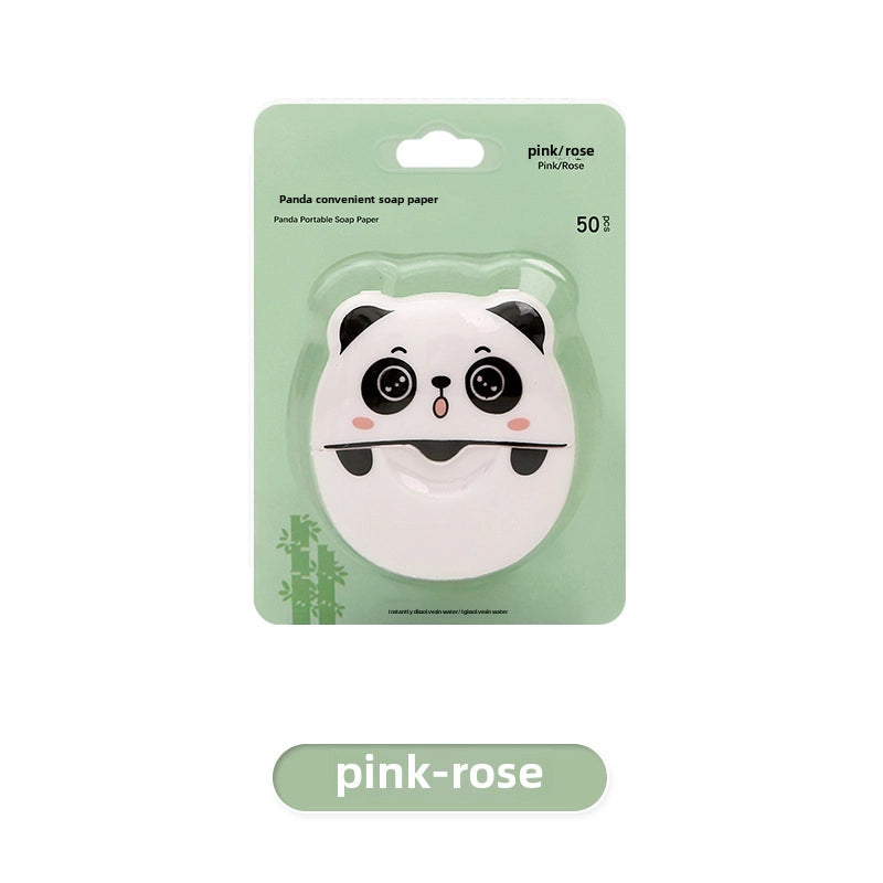 Panda Travel Portable Soap Paper Outdoor Disposable Soap Flap Hand Soap Flap Soap Flower Cleaning 50