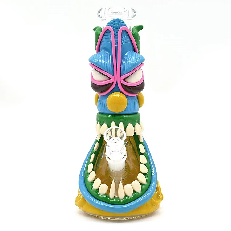 HippiesGlass 1pc,25.5cm/10in,Glass Bottle With Indian demon orosilicate ...