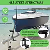 [US Local Warehouse] Boat Trailer Steps with Handrails Anti-Slip Boat Trailer Ladder Yacht Staircase Marine Trailer Step Capacity 450 lbs for Boats Dock & Launching