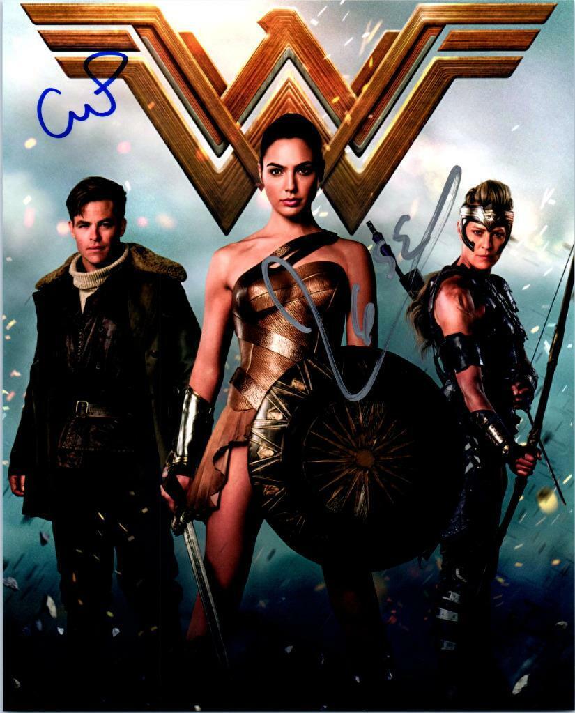 Gal Gadot ChrisPine Signed 8x10 Photo Poster painting Autographed Picture plus COA