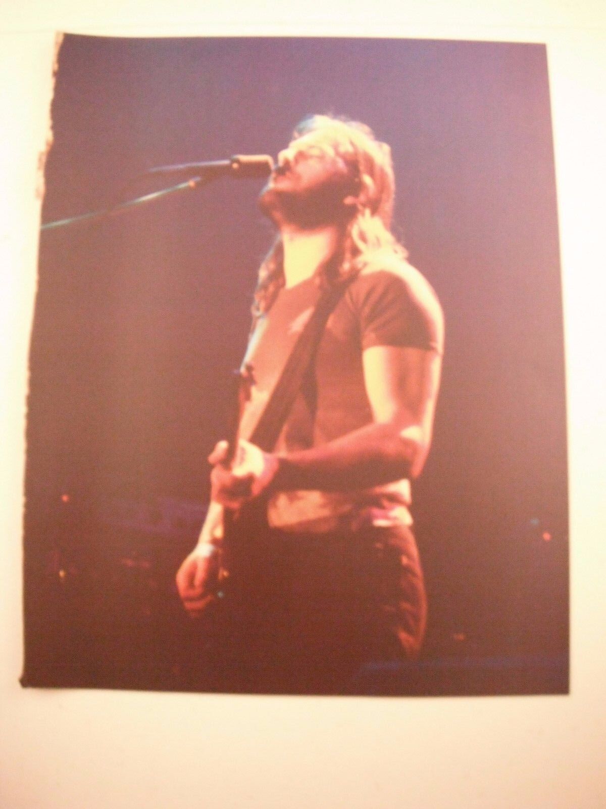 David Gilmore Pink Floyd Guitarist 12x9 Color Coffee Table Book Photo Poster painting Page