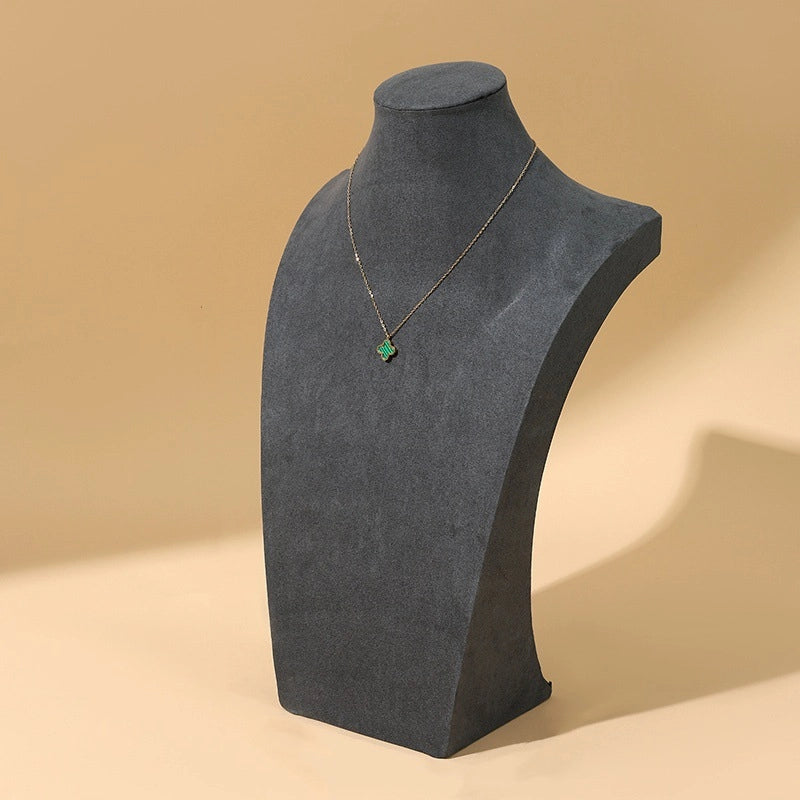 1 Piece Flannel Minimalist Solid Color Jewelry Display Bust