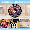 (US Local)Acrylic Special Shape Yin Yang Lotus 5D Diamond Painting Clock Kit