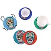 6pcs/set Diamond Painting Skull Coaster Round Cup Cushion Home Decor