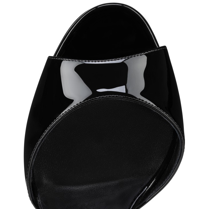 130mm Women's Red Bottom Open Toe Sandals Ankle Strap High Heel Summer Shoes Chunky Heel Platforms-MERUMOTE