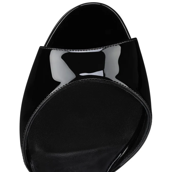 130mm Women's Red Bottom Open Toe Sandals Ankle Strap High Heel Summer Shoes Chunky Heel Platforms-MERUMOTE