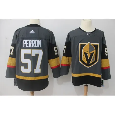 Men's  Vegas Golden Knights #57 David Perron Grey Stitched NHL Jersey
