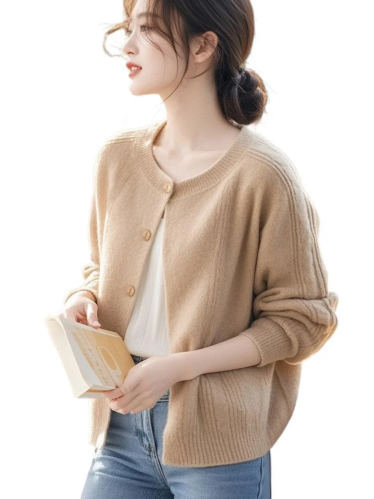 Athvotar Athvotar Soft-Gried Sweater Coat Women 2025 Autumn And Winter New Loose Casual Temperament Super Good Knitted Open Shirt Top