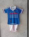 Joyfball 1998 Kids Size Retro France Home Football Shirt 1:1 Thai Quality
