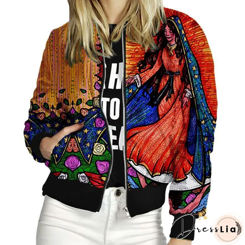 Long Sleeve The Madonna Printed Women Jacket