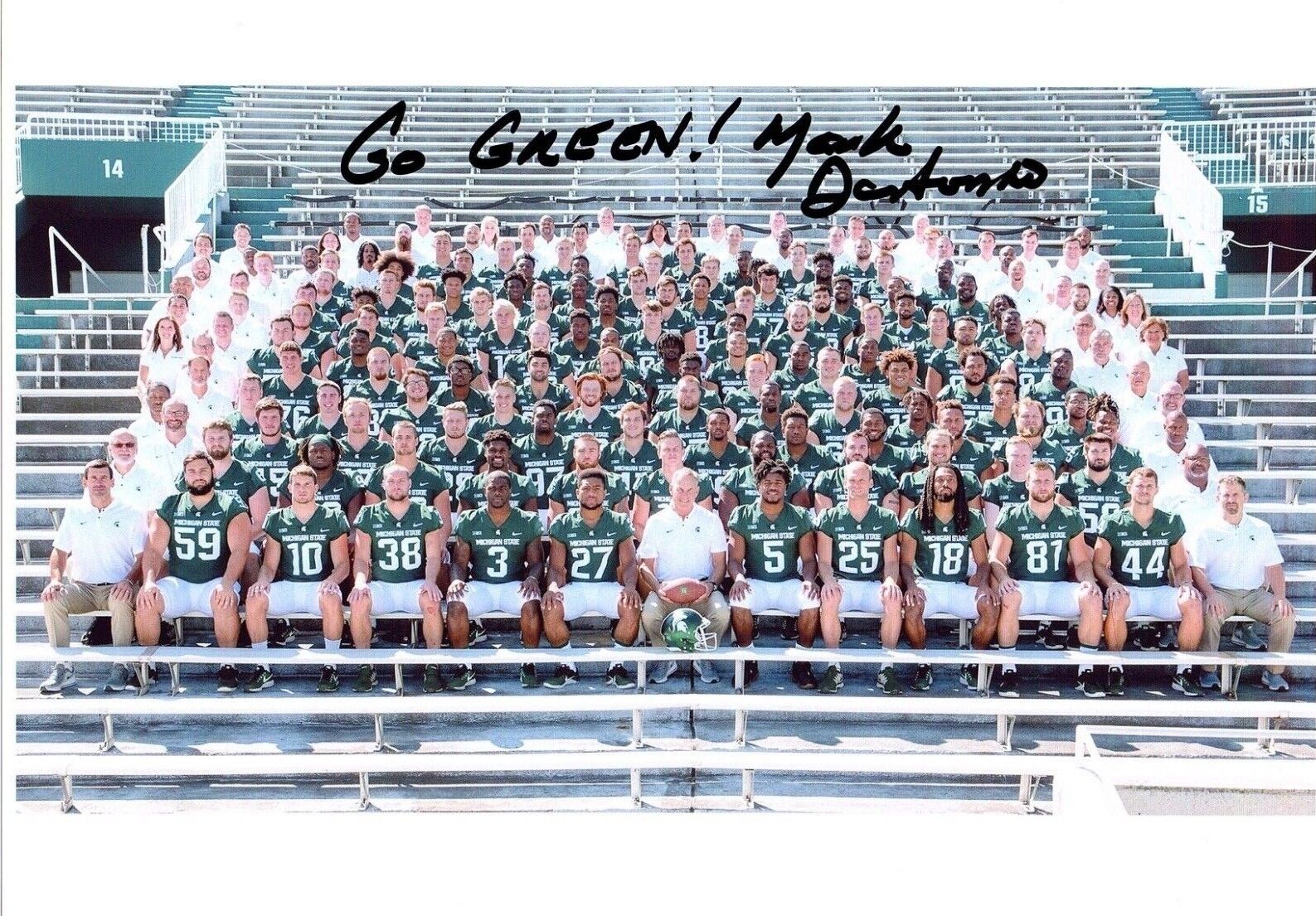 Mark Dantonio 2018 Michigan State Spartans team signed autographed 8.5x11 Photo Poster painting