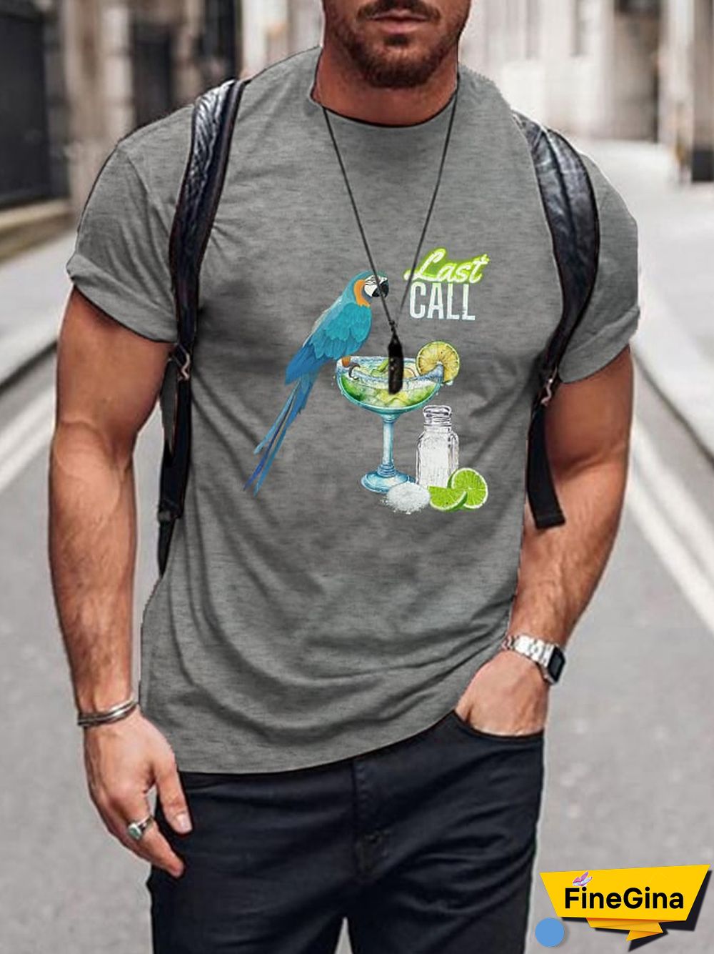 Men's Beach Lover Fins Up Casual T-Shirt