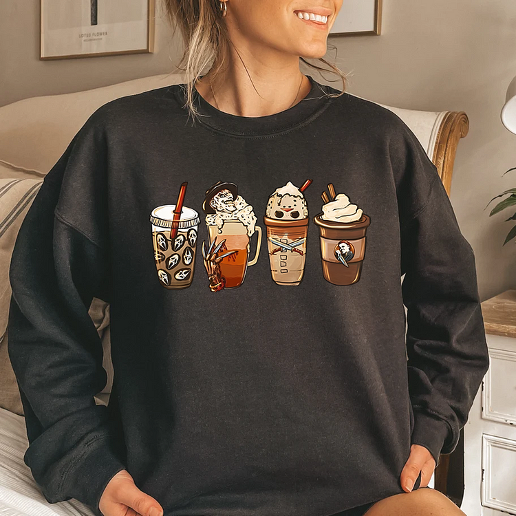 Fall Coffee Sweatshirt for Women, Thanksgiving Sweater, Fall Crewneck Pumpkin Spice Sweatshirt, Pumpkin spice Shirt, Halloween, Fall