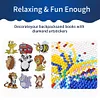 35 PCS DIY Diamond Painting Sticker Gem Sticker Crafts Kits (Milk Cow Tiger Rabbit)