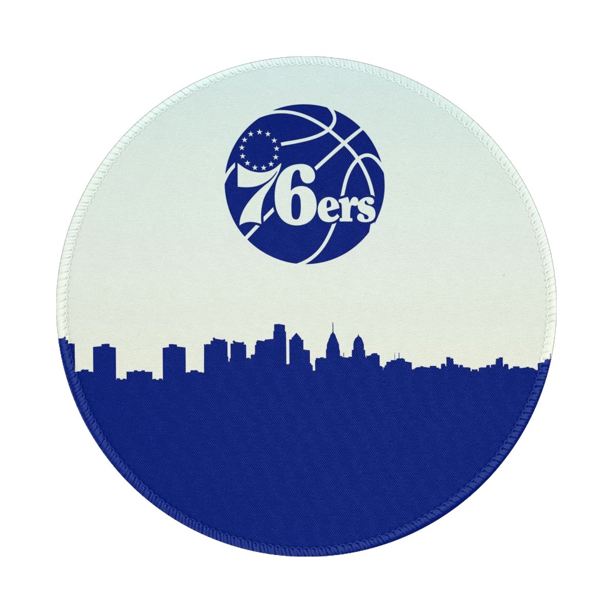 Philadelphia 76ers Landscape Logo Non-Slip Rubber Round Mouse Pad