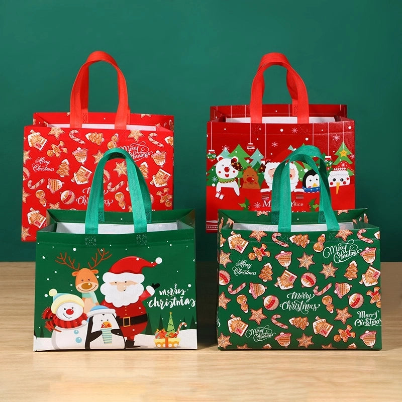 Christmas Non-woven Bag Handbag Cartoon Christmas Gift Bag Environmental Protection Bag Folding Storage Bag