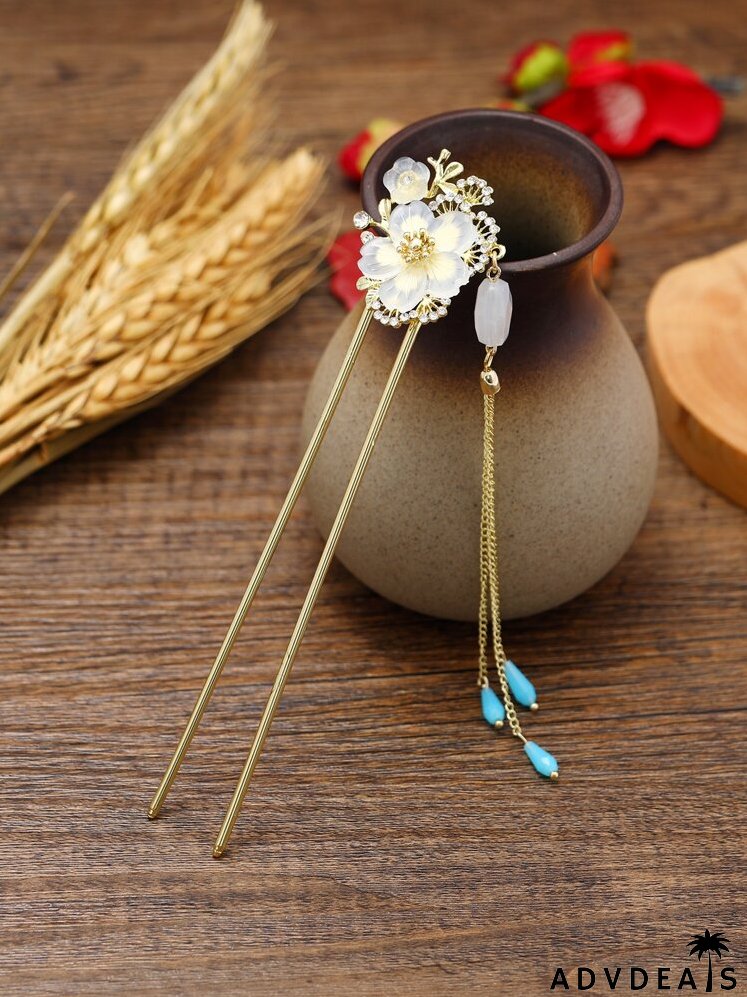 Flower Decor Hair Pin