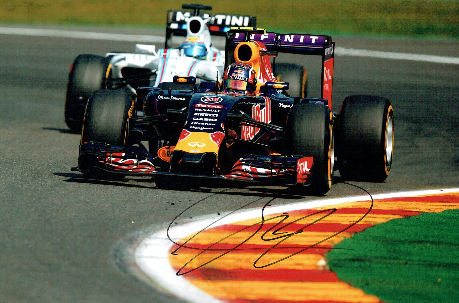 Daniil KVYAT SIGNED Autograph Red Bull F1 Driver 12x8 Photo Poster painting AFTAL COA