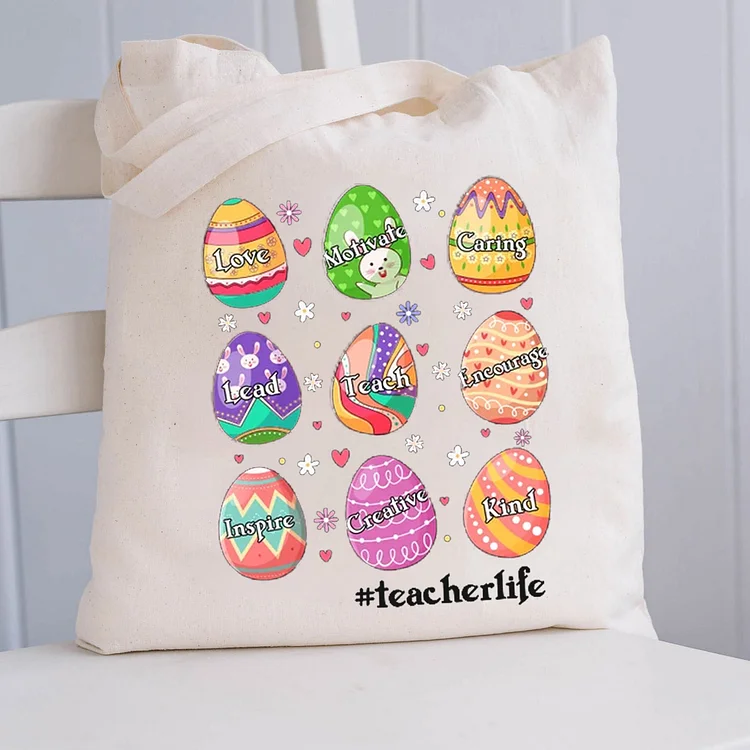 Pupiloves  Interesting Egg Teacherlife Tote Bag
