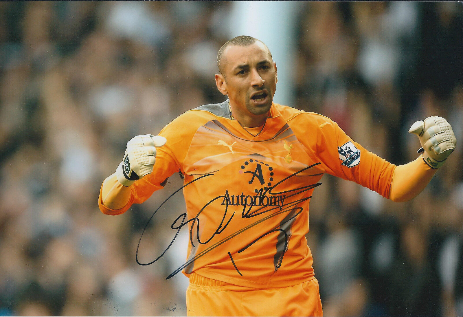 Heurelho GOMES Signed Autograph 12x8 Photo Poster painting AFTAL COA SPURS Goalkeeper