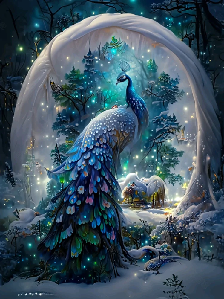 Diamond Painting - Full Round/Square Drill - Peacock (30*40 - 50*60cm)