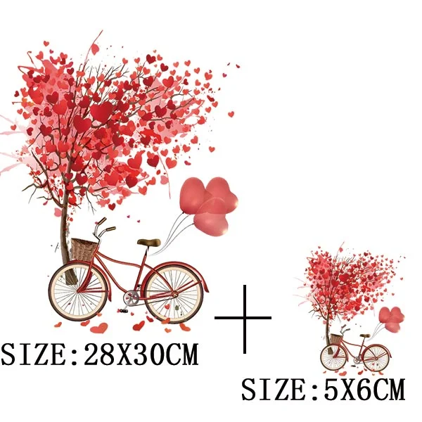 Beautiful Tree Thermal Stickers On T-shirt DIY Washable Iron On Transfer For Clothing Pretty Design On Woman Clothes Patch Decor