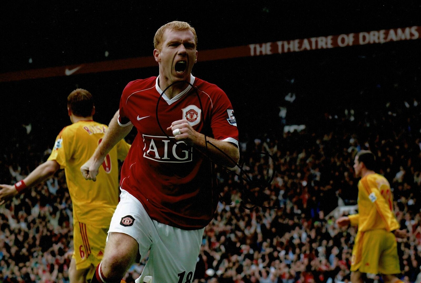 Paul Scholes Signed 12X8 Photo Poster painting Manchester United AFTAL COA (1744)