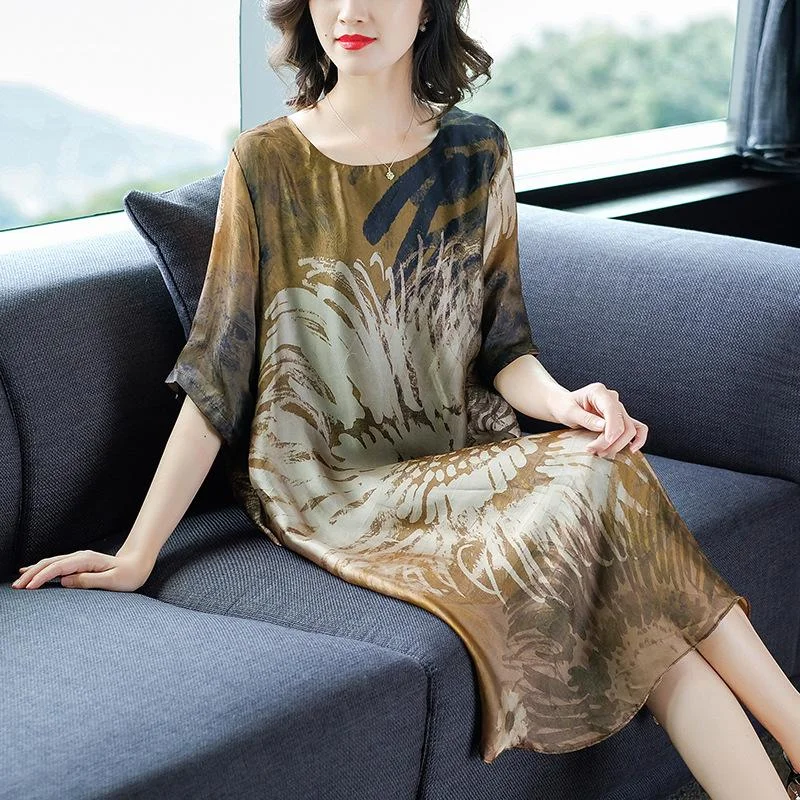 Women's new elegant printed dress