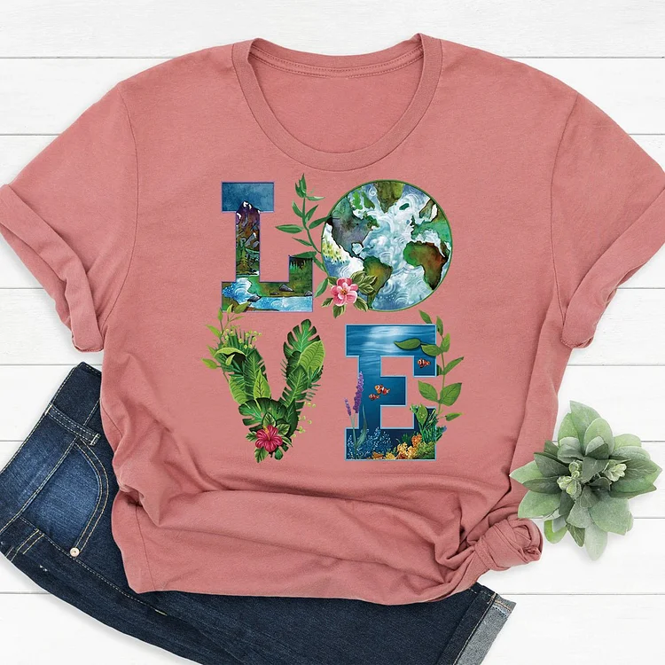 Love Environmental friendly T-Shirt Tee -06825-Annaletters
