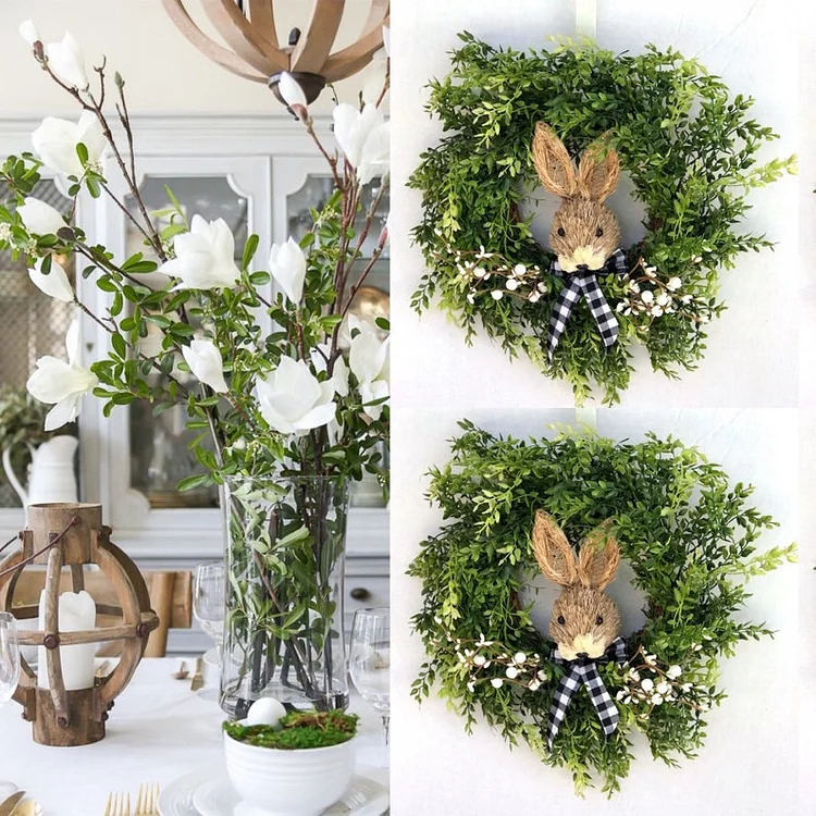 2022 New Easter Decoration - Easter wreath with green vines