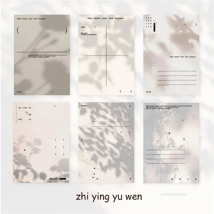Journalsay 30 Sheets Literary Vintage Pattern Decor Material Paper