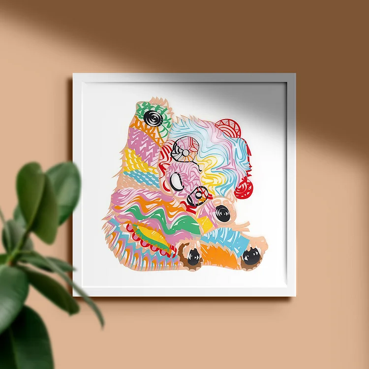 Paper Filigree Painting Kit-Teddy Bear