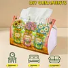 (24cm)Diamond Art Tissue Box DIY PU Napkin Cover for Home(best grandma ever)