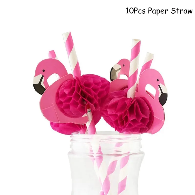 Hawaiian Party Decorations Palm Leaves Bunting Banner Luau Flamingo Summer Tropical Party Decoration Jungle Safari Party Ballons