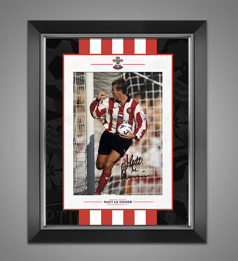 Matt Le Tissier Signed & Framed 12X8 Photo Poster painting Southampton F.C. GENUINE AFTAL COA