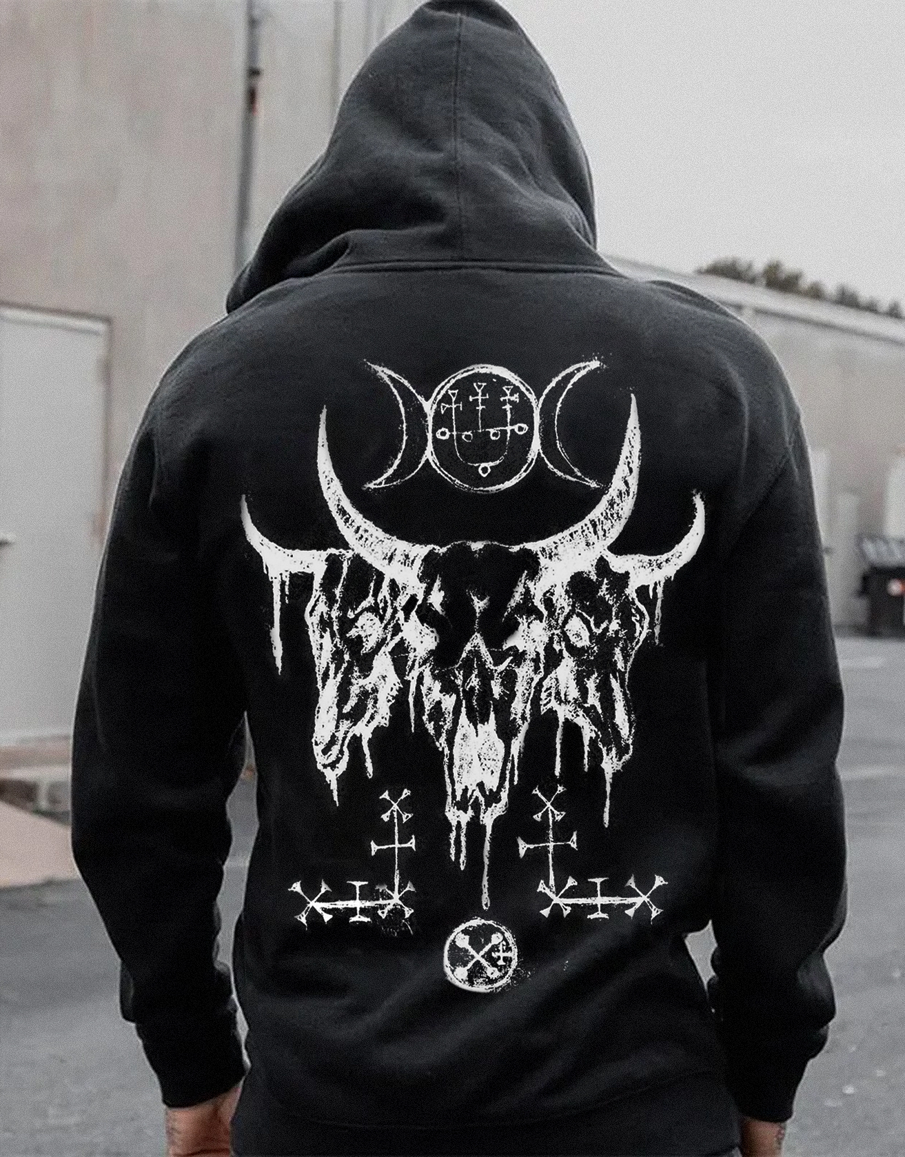Satanic Logo Dark Sweatshirt / TECHWEAR CLUB / Techwear