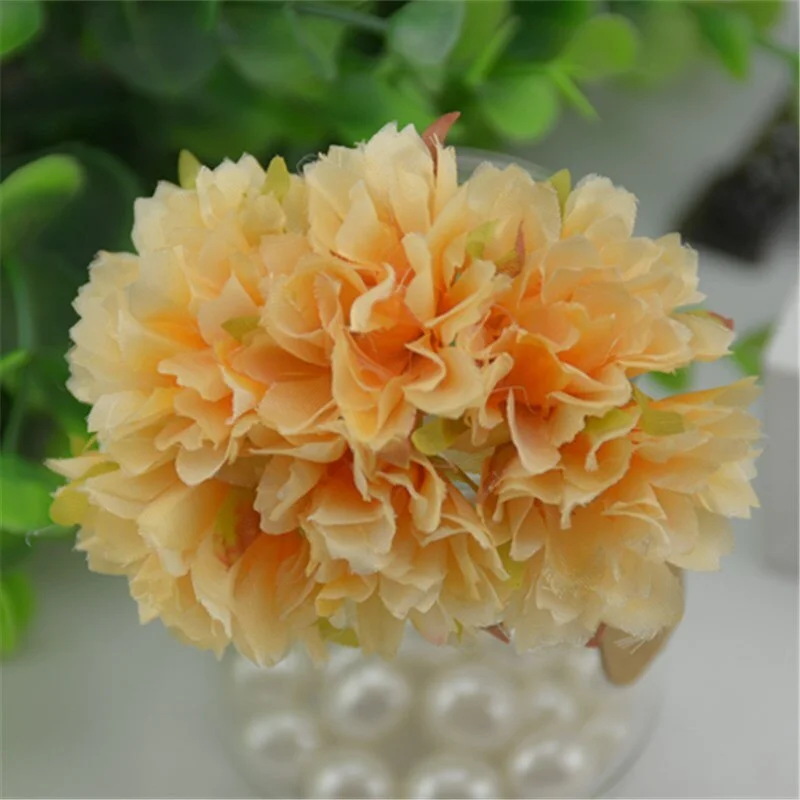6pcs/lot New Arrival Silk Scrapbooking Mini Artificial Rose Flowers Bouquet For Wedding Decoration DIY Wreath Home Craft Flower