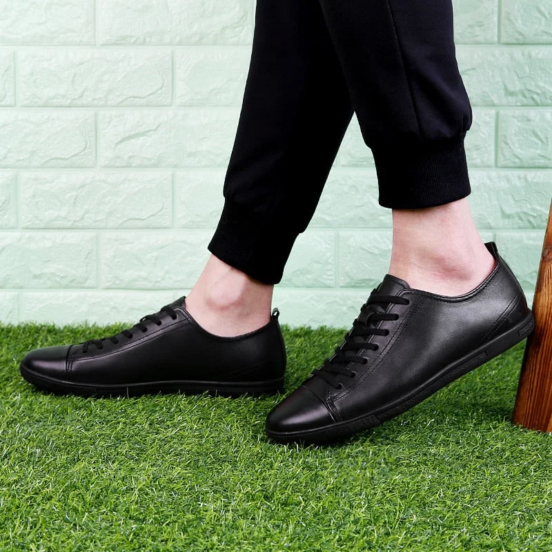 big size 47 Men Shoes Genuine Leather Breathable Male Loafers Man Driving Casual Shoes lace up Soft Footwear Male Krasovki shoes