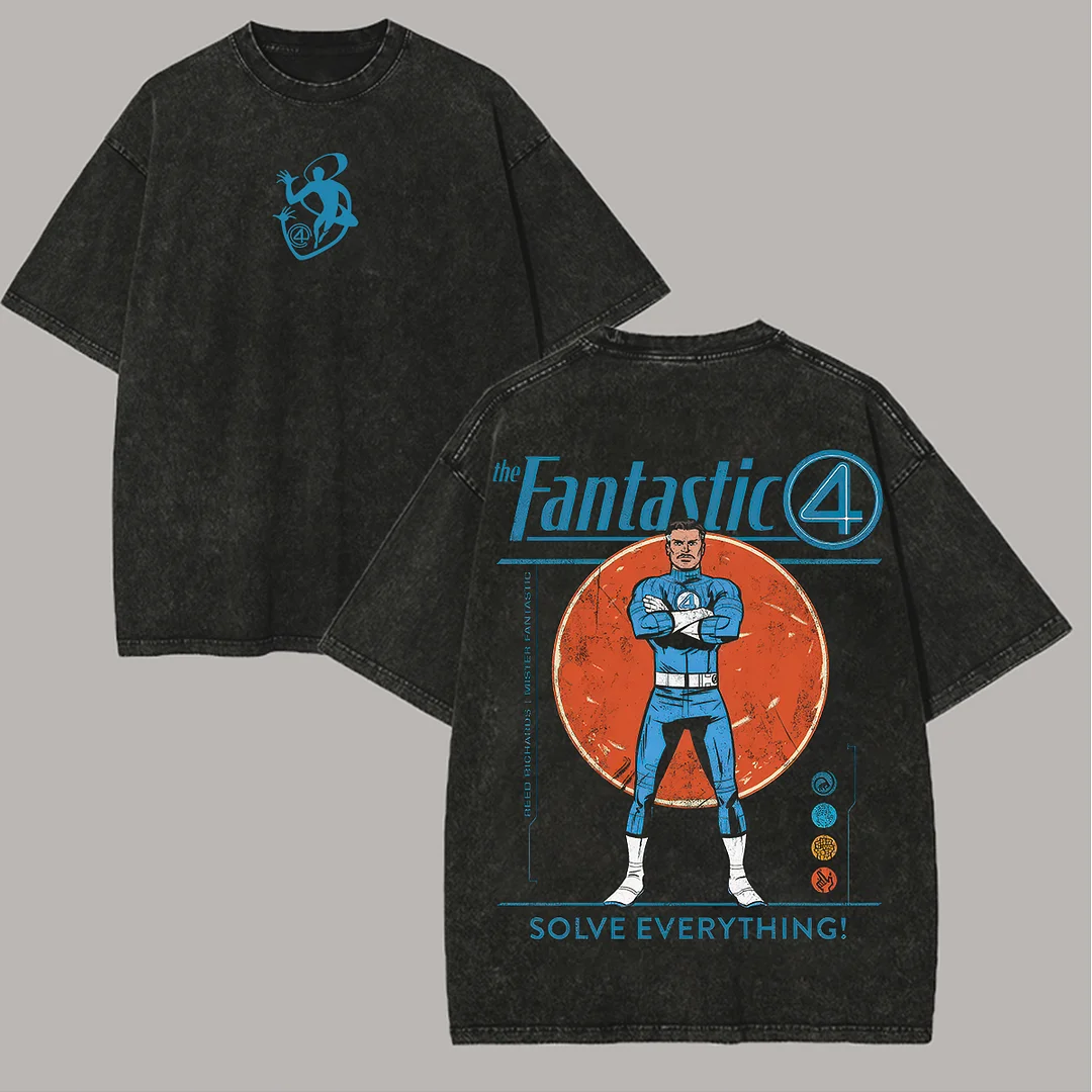 The Fantastic 4 Printed Unisex Washed T-Shirt