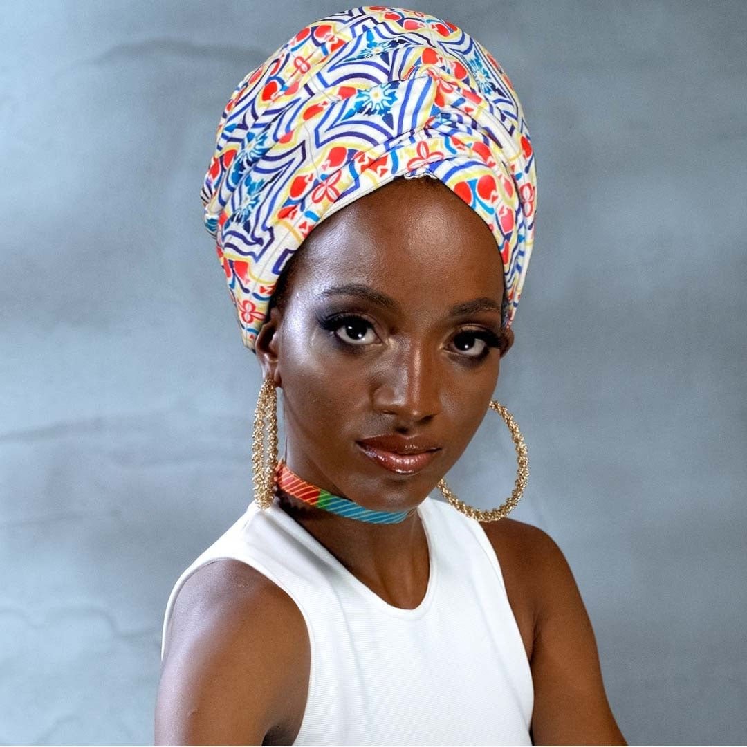 Satin-Lined Light Colorful Turban-AW6014