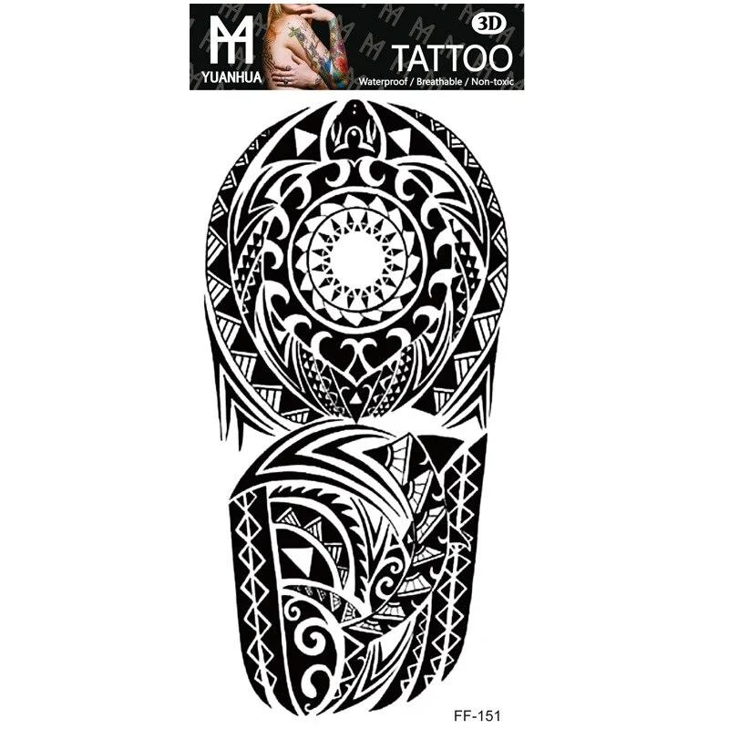 Sdrawing Forest Tattoo Sticker for Men Women Children Tiger Wolf Death Skull Temporary Tattoo Fake Henna Skeleton King Animal Tatoo